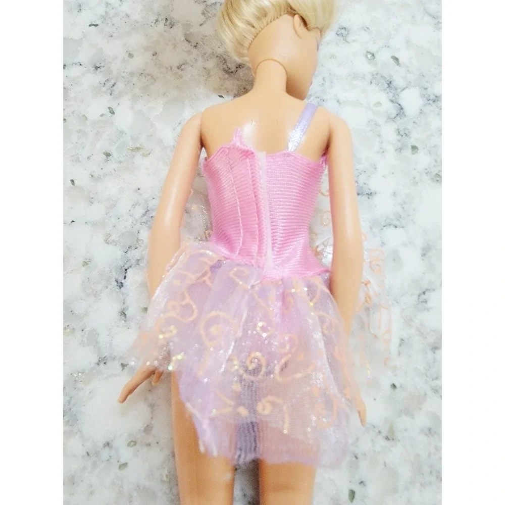 2009 Mattel Barbie Ballerina Doll Pink Purple Tutu Articulated‎ Legs